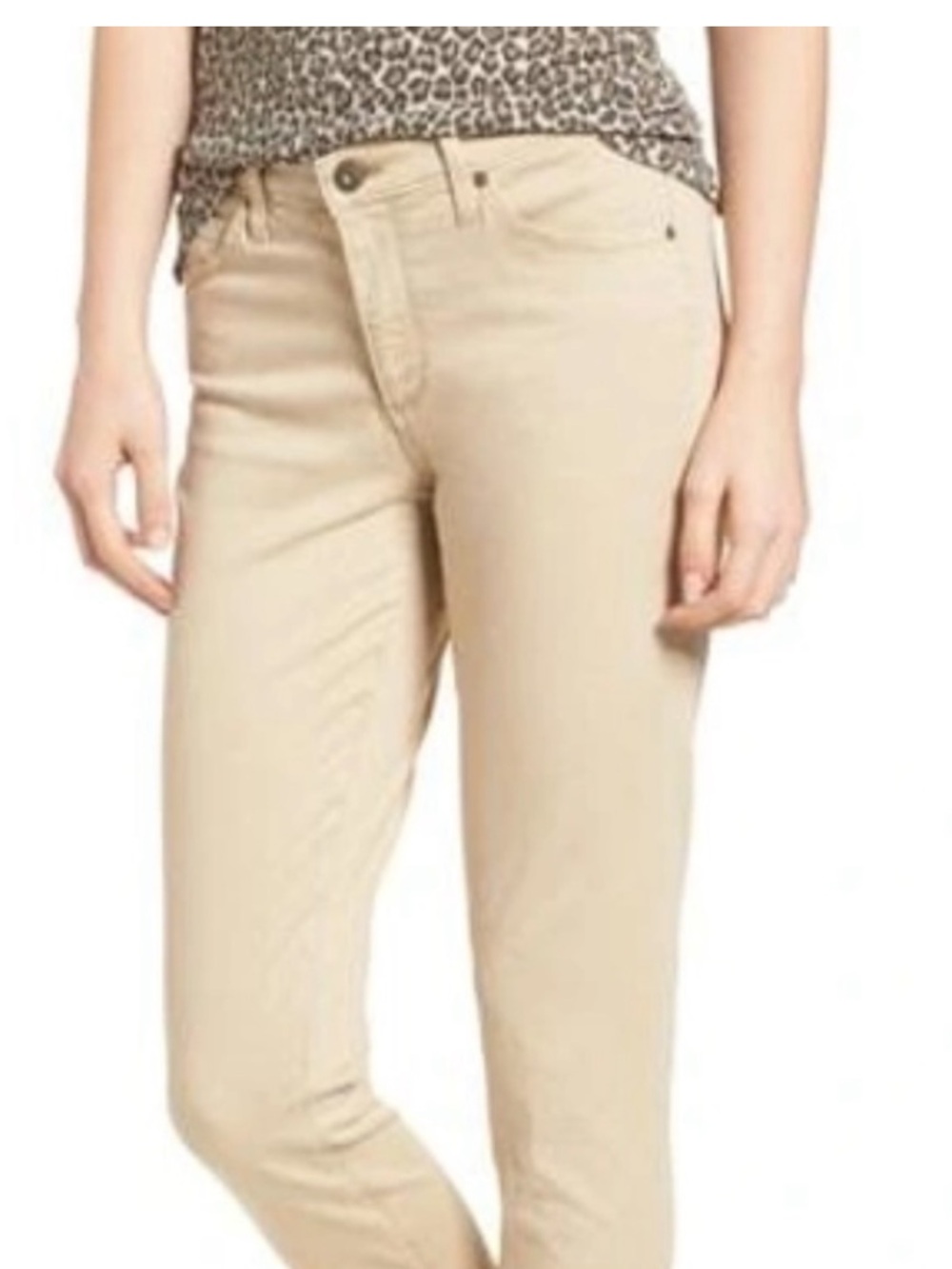 AG Adriano Goldschmied Prima Crop Khaki Jeans - Picture 2 of 8